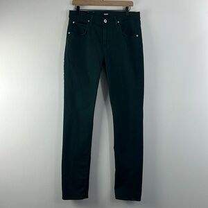 Hudson Blake Slim Straight Leg 5 Pocket Green Denim Jeans Mens Size 32